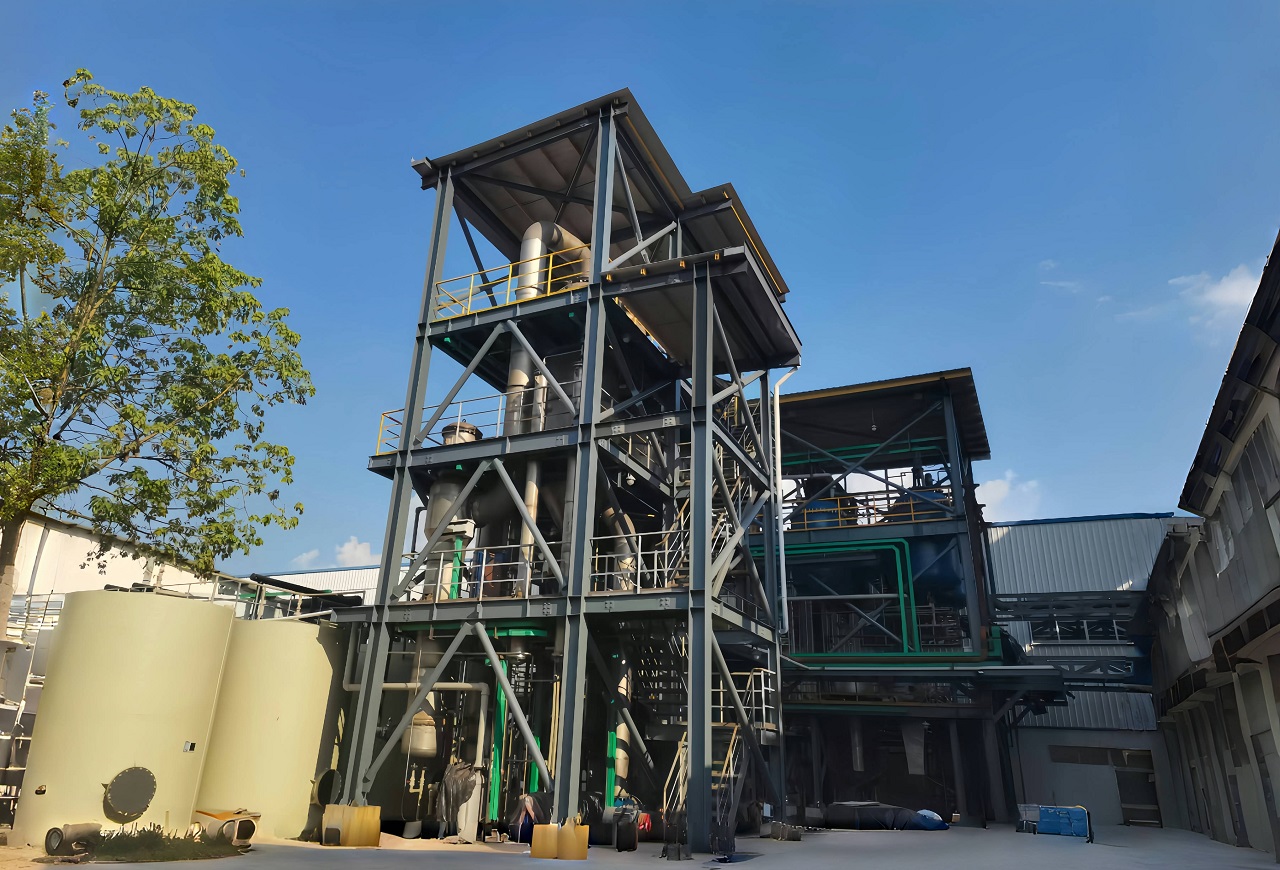 Evaporation system for waste lithium battery recycling project